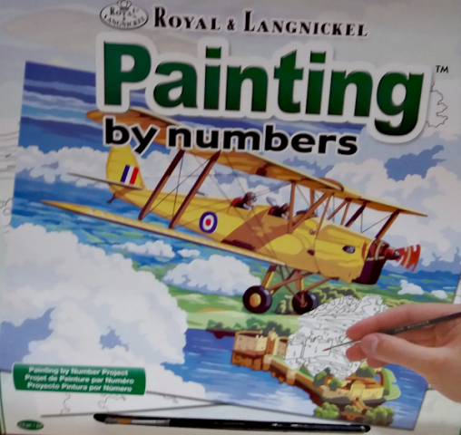 Paint by Numbers biplane at Art and Craft Valley Coulsdon