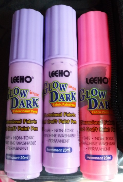 Glow in the Dark fabric Paints at ACValley.co.uk