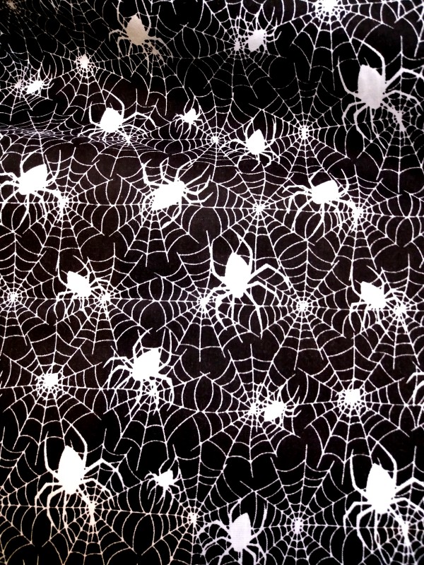 Halloween spider fabric at ACValley.co.uk